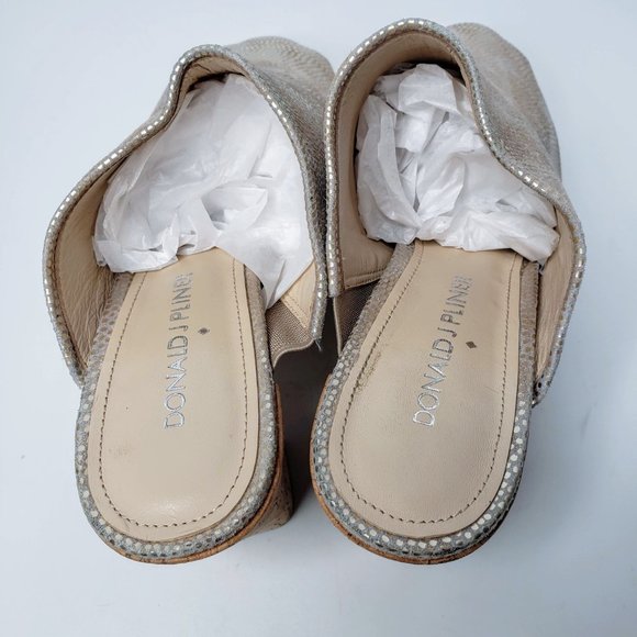 Donald J Pliner Snake Skin Leather Slip On Heels 6M - Picture 6 of 9